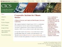 screenshot of website for Cooperative Institute for Climate Science