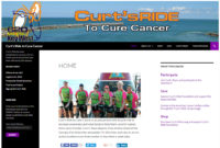 screenshot of website for Curt's Ride To Cure Cancer