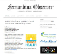 screenshot of website for Fernandina Observer